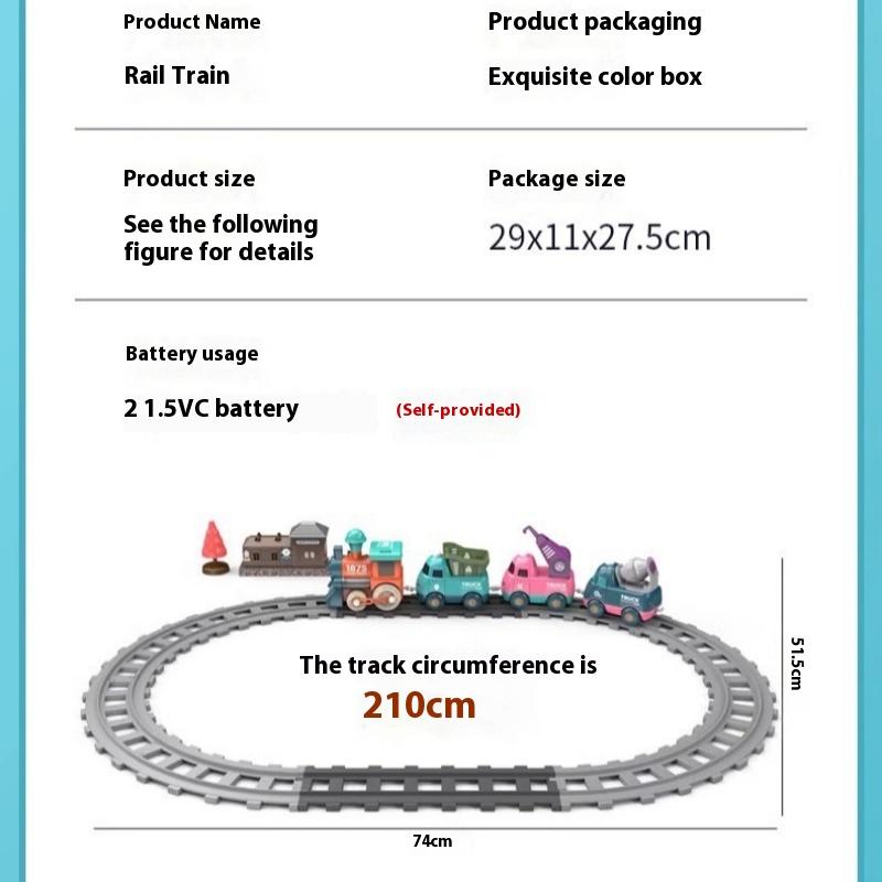 Детская игрушечная машинка-трек, электрический светящийся поезд для мальчика, набор инженерных машин, подарок на день рождения ребенка