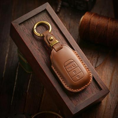 [Honda] Чехол для ключа автомобиля Ручная работа из коровьей кожи Подходит для Civic CRV Haoying Binzhi нового стиля