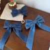 Джинсовые синие ленты Банты Заколки для волос Для женщин Девочек Милые Элегантные Заколки для хвоста Утиный клюв Заколки Аксессуары для волос Подарок