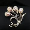 Natural Freshwater Tulips Should Be Brass Brooches For Women'S High-End Fresh And Versatile Suits, Corsage Temperament Clothing
