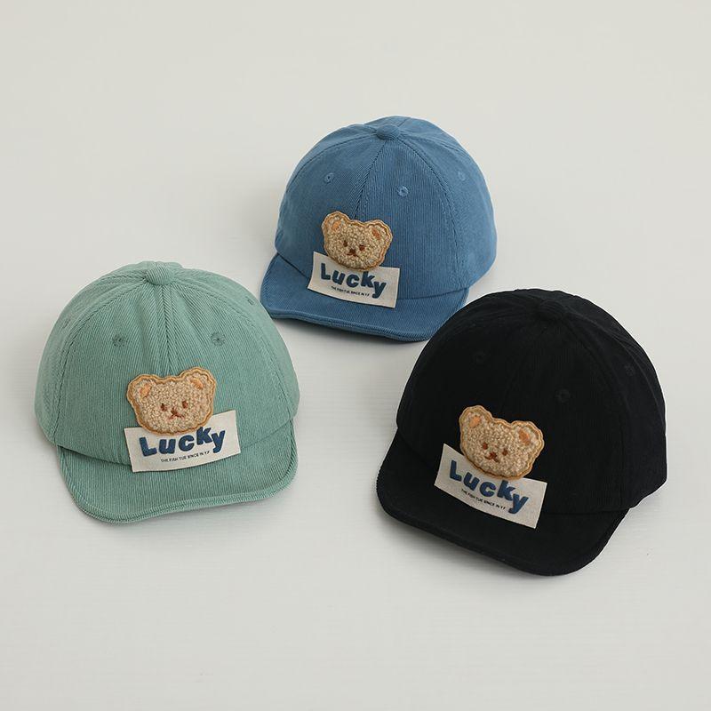 Spring Autumn Thin Baby Boy Duckbill Hat Cute Bear Baseball Cap Casual Versatile Children Sun Hat