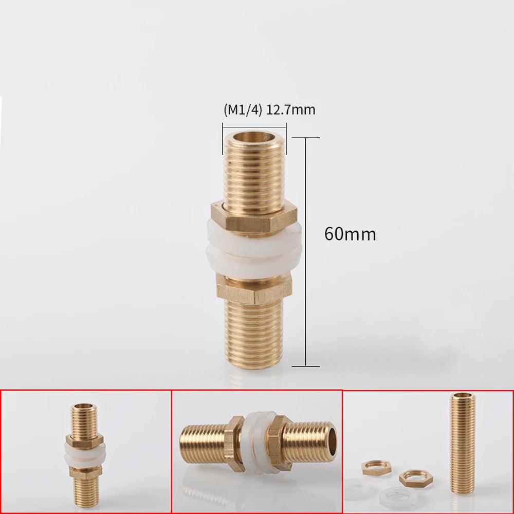 1/8" 1/4" 3/8" 1/2" 3/4" BSPP Наружная полная резьба Бочонок-ниппель Переборочный латунный соединитель Фитинг для бака