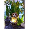 Solar Statue Decoration Cute Dog Animal Outdoor Garden Light Garden Resin Garden Decoration