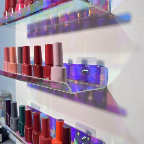 2 шт. акриловые плавающие полки настенные стеллажи для показа прочные несущие настенные полки радужного цвета органайзер