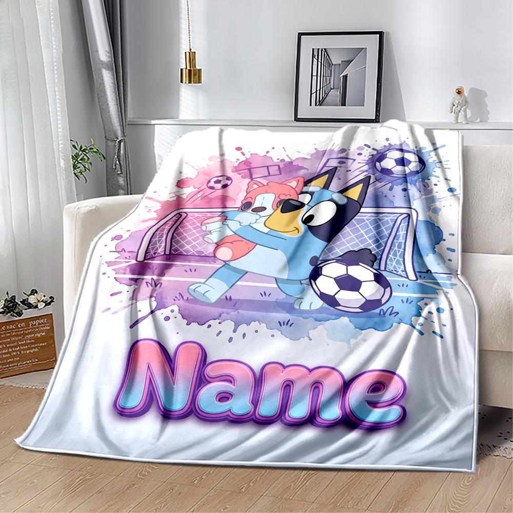 Christmas Football Fun Customize Your Name Blanket Gift Personalized Blanket Ultra-Soft Perfect for Couch Bedding Chair Office Chair