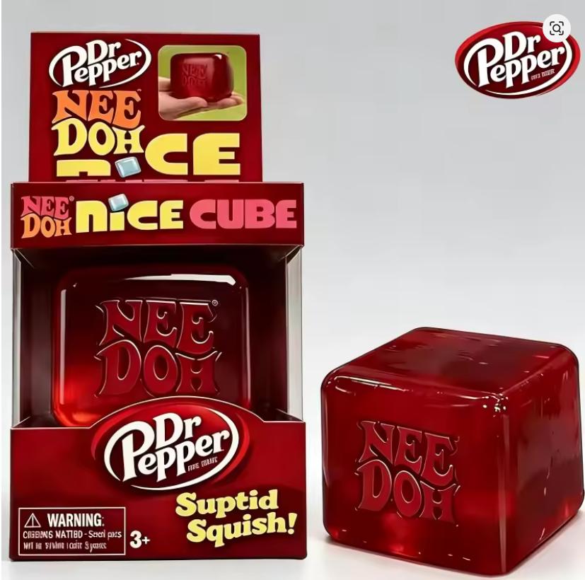 HOTTrending Nee Doh Jellyfish & Cube Squish Toy, Soft Jelly Squeeze Stress Relief Fidget Toy, Sensory NeeDoh for Kids & Adults