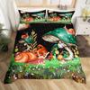 Snails Bedding Set 3pcs for Kids Boys Teens Snails On a Brnch Above The Water Comforter Cover Reptile Microfiber Duvet Cover Set