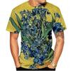 New Van Gogh Art Painting 3d Print T Shirt Starry Sky T-shirt For Men Short Sleeves StreetWomen Tee