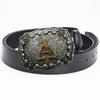 Western Style A Letter Buckle Belt Fashion Men's Cowhide Belt