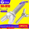 Винт-бабочка из оцинкованной углеродистой стали M4/M5/M6/M8/M10