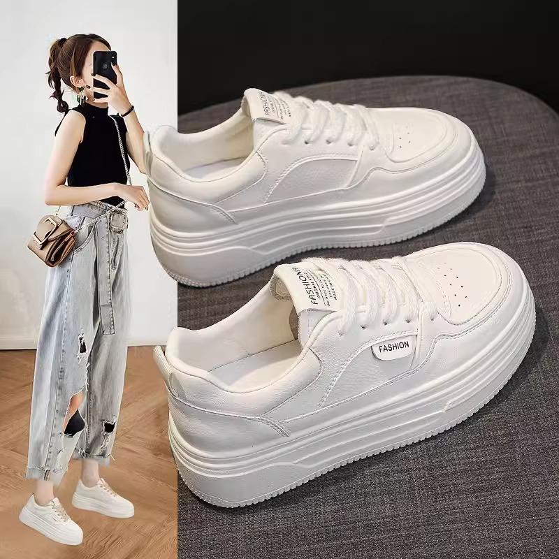 Thick-soled Heightening Little White Shoes Women's 2025 Autumn New Versatile Casual Board Shoes Comfortable and Non-slip Sports Women's Shoes