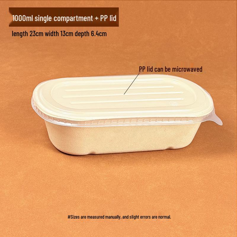 Eco-friendly Three-Compartment Disposable Bento Box – Microwaveable Paper Lunch Container for Salads and Light Meals