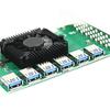 PCIE 1 To 6 PCI Express X4 20Gb 1 To 6 Riser Card Adapter PCI-E Slot 4X To 16X USB 3.0 Riser Extender For Bitcoin Miner Mining
