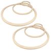 Wooden Circle - ARTEMIO - Set of 6 - 13, 26 and 40 Cm - Beige - DIY Decoration