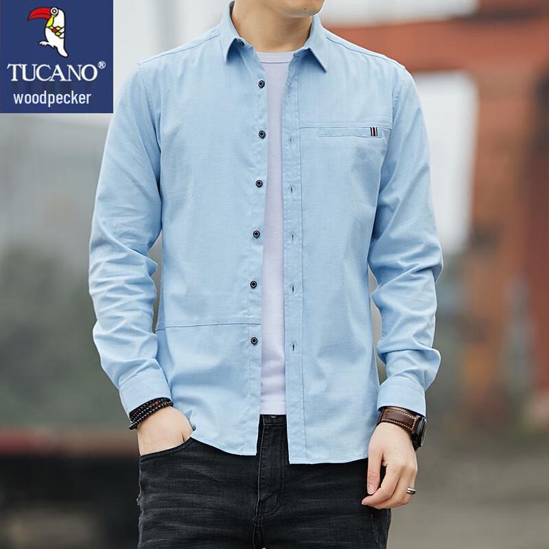 TUCANO Men's Long-Sleeve Casual Workwear Shirt