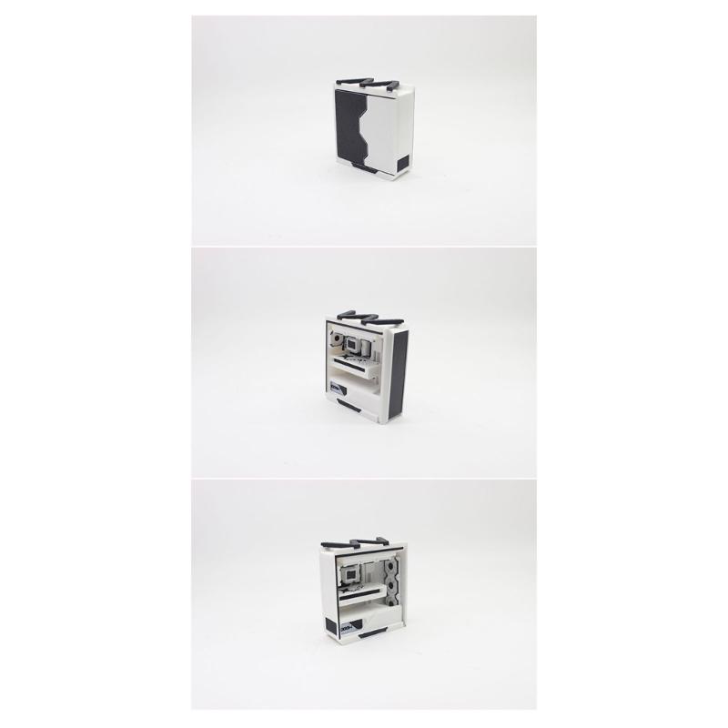 Compact Black Office Scene Model With Precise Proportions Ideal For Photography And DIY Projects