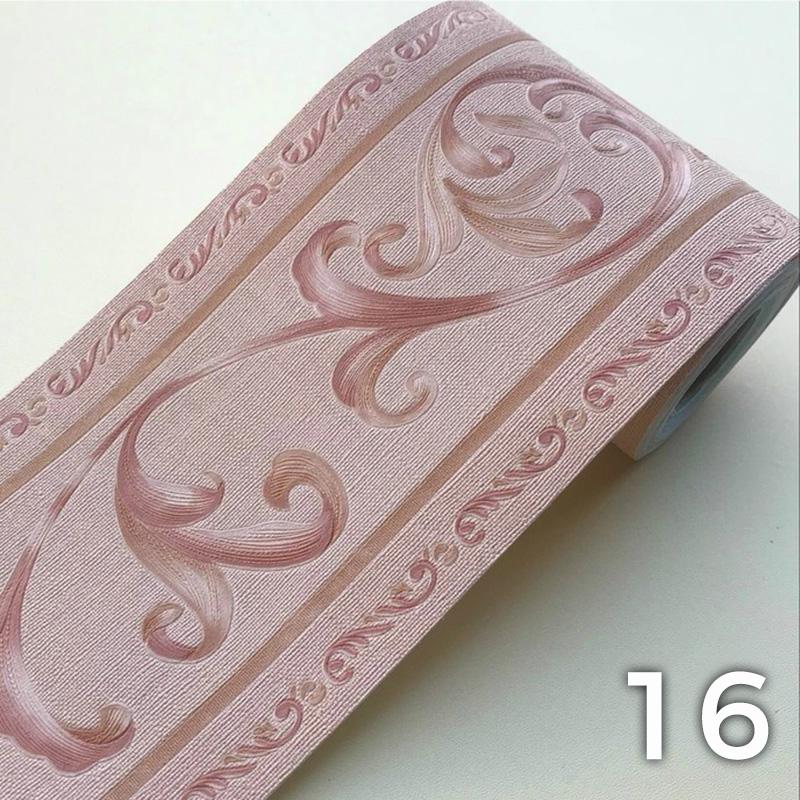 5M ПВХ самоклеящиеся наклейки на плинтус, цветочные наклейки на талию, водонепроницаемые 3D настенные бордюры для ванной комнаты, декор