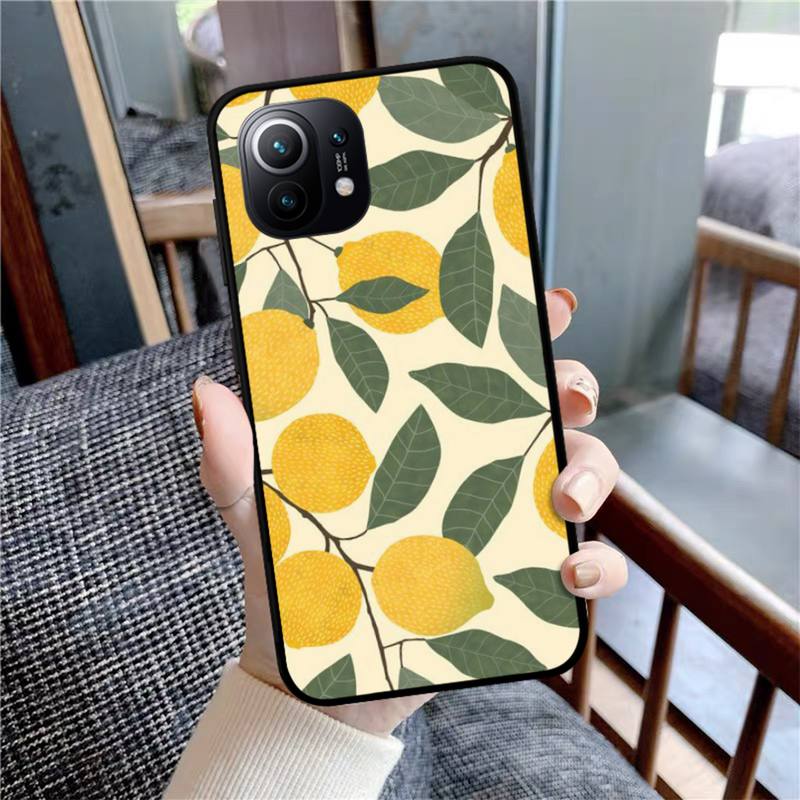 Летние зеленые листья фрукты лимон персик Чехол для телефона Xiaomi Mi Note 10 Pro 8 Lite 9 Se 10T 6X 6 5X 5 F1 Mix 2S Max 2 3 Чехол