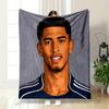 "Cartoon Portrait of Smiling Man" Patterned Flannel Blanket Perfect for the Bedroom Living Room, Sofa, or a Little Nap
