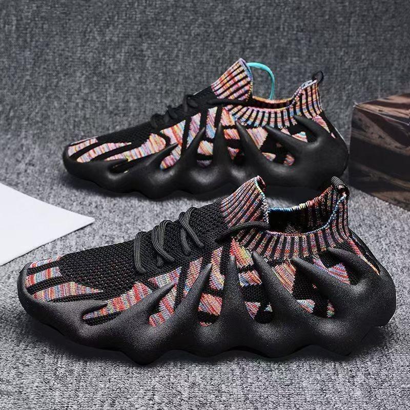 Женские дышащие сетчатые кроссовки Flyknit в корейском стиле, повседневные, спортивные, для бега