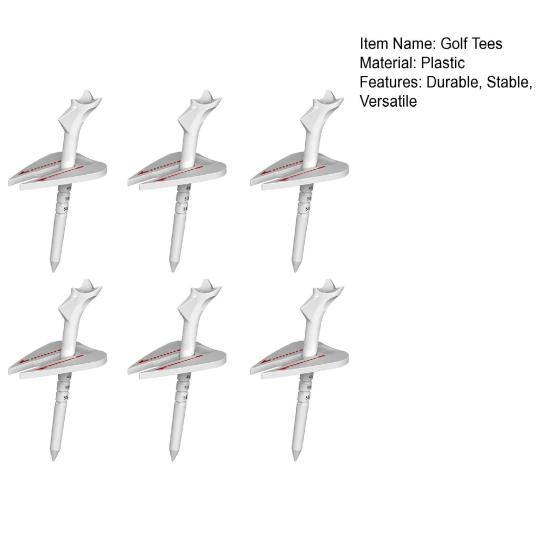 6 шт. Гольф-тисы уменьшают вращение мяча, пластиковые гольф-тисы увеличивают дальность и точность гольф-удара, гольф-оборудование для энтузиастов гольфа