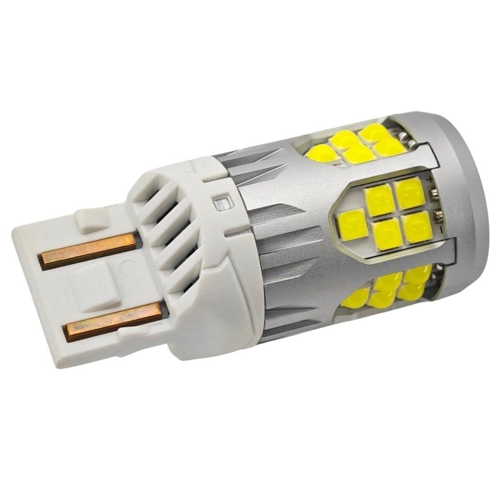 2 шт. светодиодная лампа W21/5W 7443 10-50 В без ошибок 3000 лм белая мощная для бездорожья