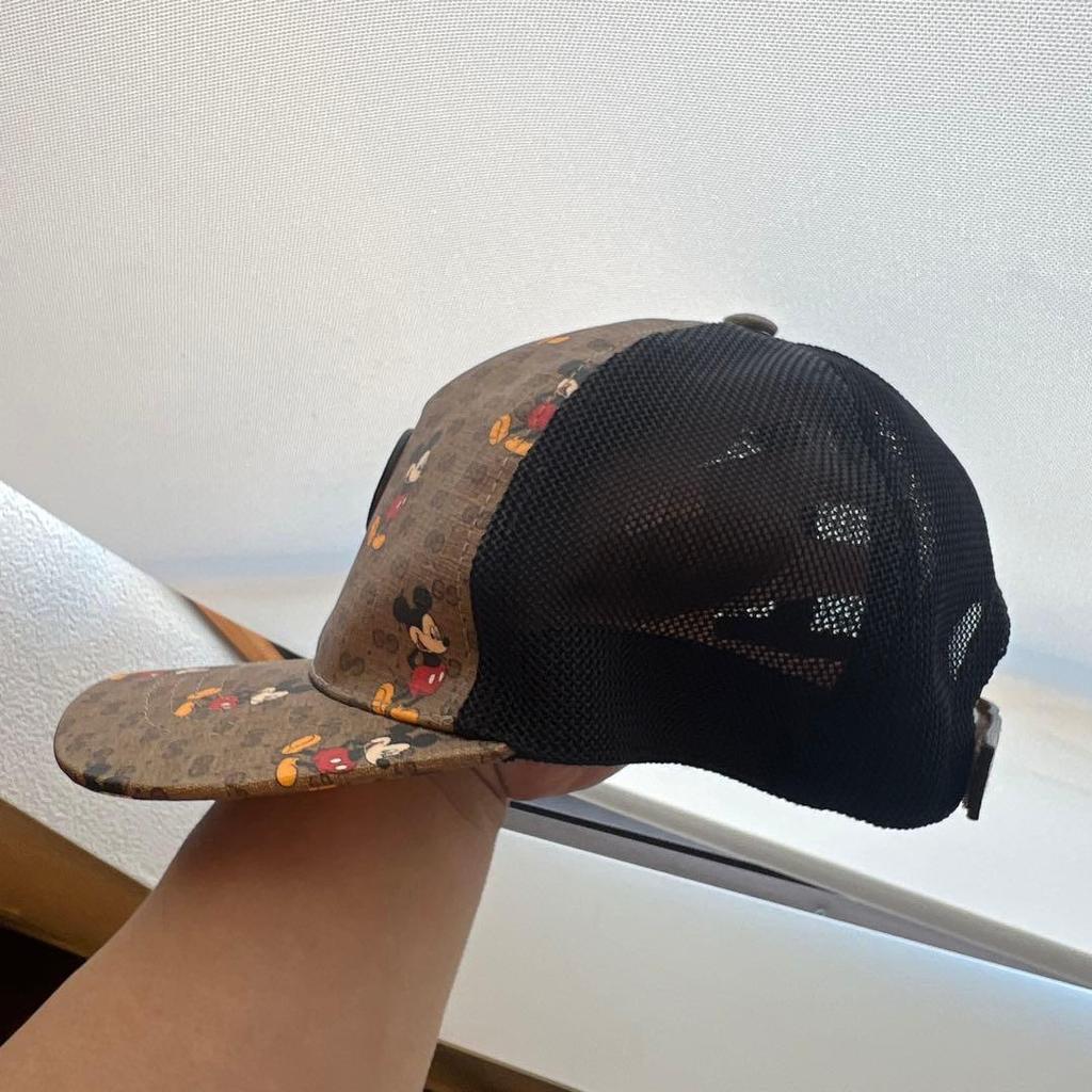Used Disney x GUCCI Mickey GG Pattern Mesh Cap XL
