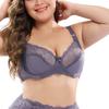 Women Plus Size Full Cup Bra Sexy Lace Half-Transparent Brassiere Comfortable Thin with Wire Bras 85D - 110D 88709