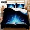 Magic Book King Duvet Cover Set Planet Galaxy Bedding Set Microfiber Star Cover Double Twin Queen For Kids Boys Girls