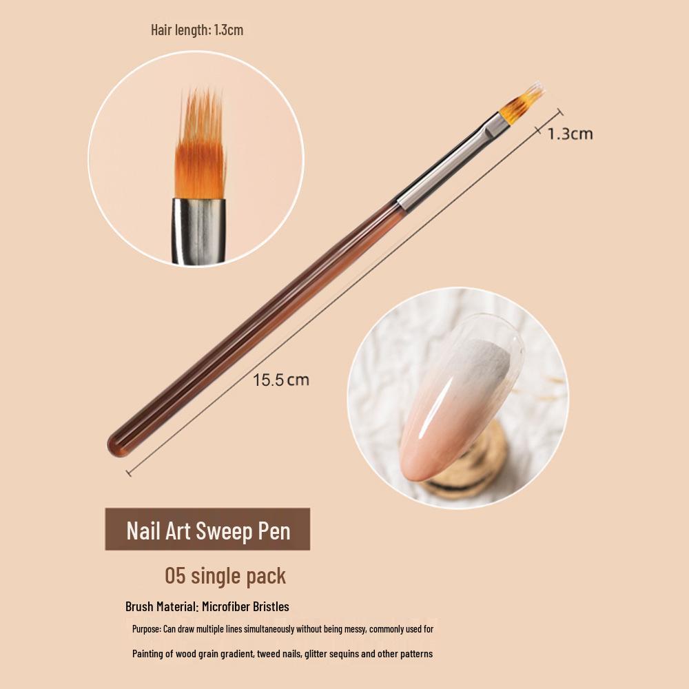 Ледяной прозрачный японский серый набор кистей для нейл-арта для лайнера, рисования, цветов и градиентного геля