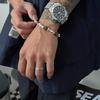 Винтажный монтажный браслет из бусин для мужчин, браслет из нержавеющей стали, дизайнерский браслет в новом китайском стиле с цирконом, унисекс-аксессуары
