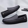 Fashion Breathable Mens Loafers Moccasins Breathable Slip On Flats Office Shoe Walking Shoes Male New Genuine Leather Man Casual Shoes