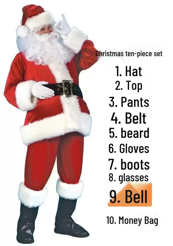 Santa Claus Plus Size Extra Thick Christmas Costume - Classic Style