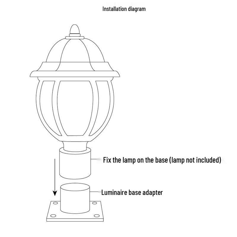 Outdoor Solar Light Mounting Bracket for 76mm Fence or Wall