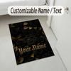 Personalized Crystal Velvet Carpet,Rammstein Custom Printed Name, Plush Area Rug For Home Indoor Decor