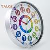 Silent Non-Ticking Wall Clock Scientific Design Easy To Read Battery Operated Colorful Teaching Time Clock Kids Learning Tool