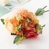 2 Bundles Fake Rose Peony Artificial Flowers Silk Hydrangea Bouquet Bridal Bouquet Realistic Flower Arrangements for Wedding Table Home Decoration