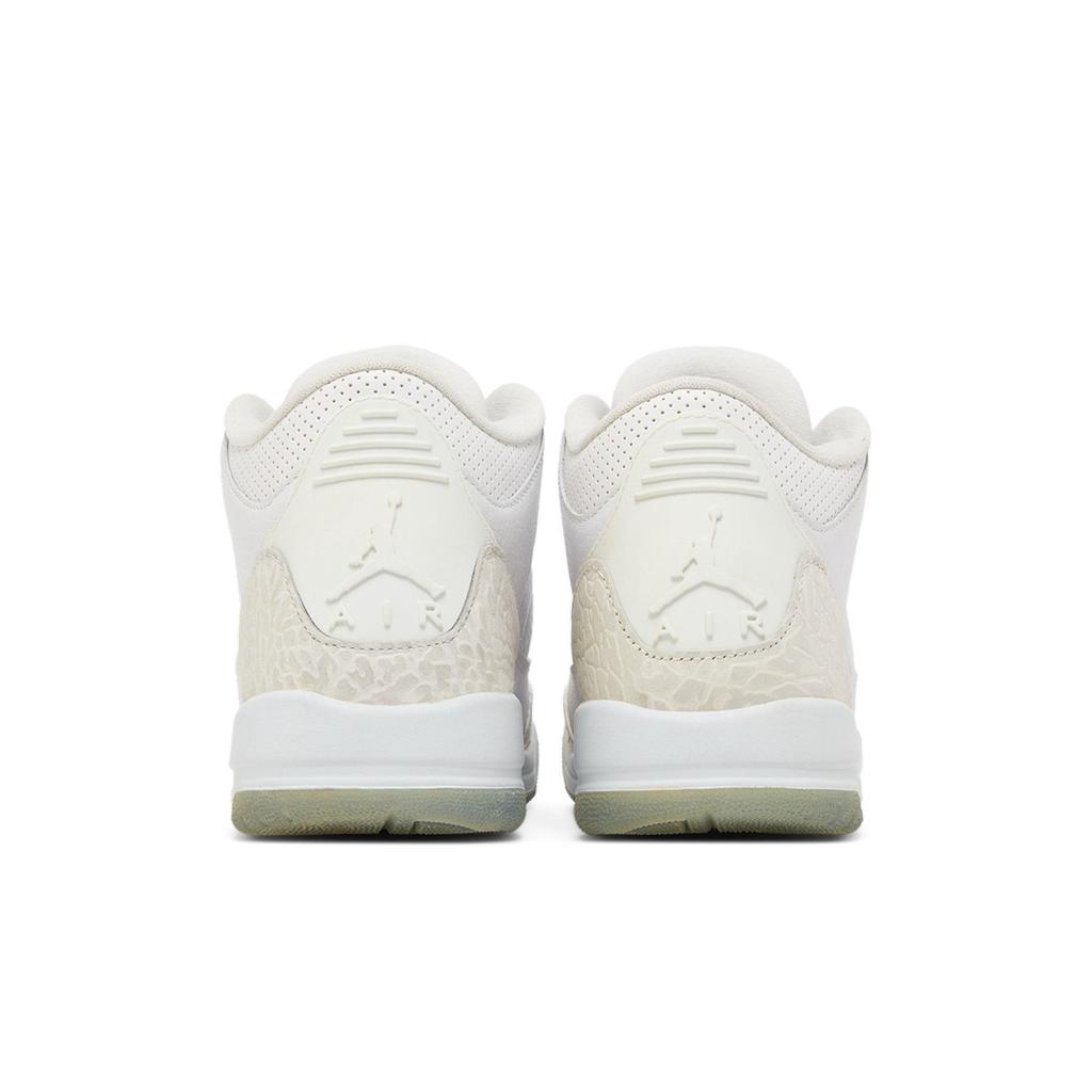 Air Jordan 3 Retro BG 'Triple White' (Unisex) White / White-White Kids' Basketball Shoes 398614 111