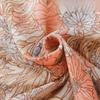 Yitao Soft Pink Floral Scarf - Cotton & Linen Feel with Silver Silk, Fashionable Women’s Shawl