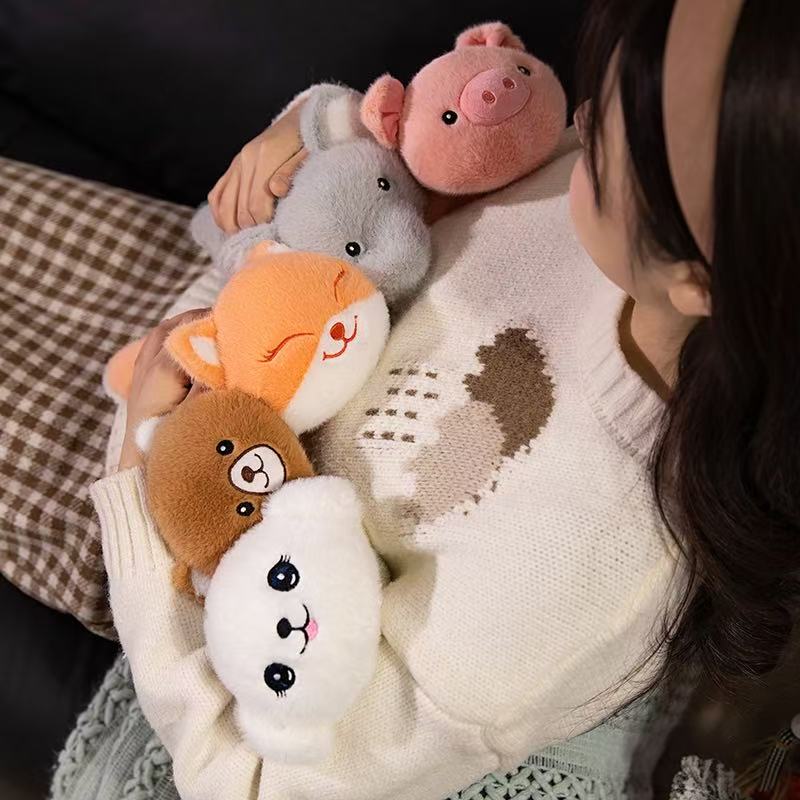 20cm Plush Toy Handmade Simulation Pig Fox Elephant Bear Doll Cartoon Anime Cute Pillow Cushion Home Decoration for Children