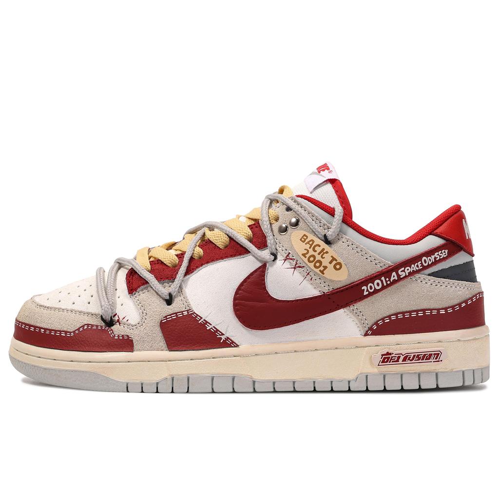 Nike Кроссовки Dunk Low Skateboard Обувь Унисекс Красный Белый Серый FJ5429-133(КомандаМ-)
