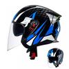 3/4 Open Face Motorcycle Helmet With Dual Lens Men Women All Season Riding Commute ABS Safety