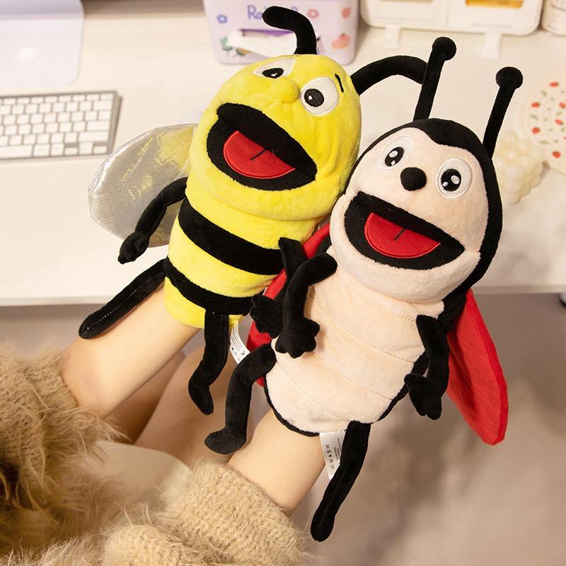 Насекомое Мягкая Плюшевая Игрушка Кукла Стрекоза Муравьи Бабочка Божья коровка Косплей Плюшевая Кукла Развивающие Детские Игрушки Милая Ручная Пальчиковая Кукла