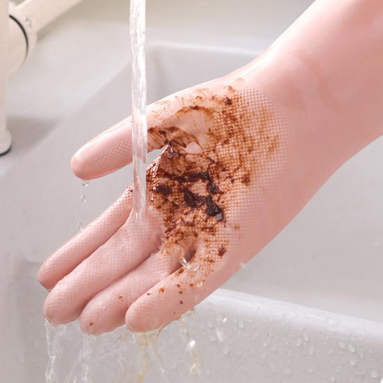 1 пара нитриловых перчаток для уборки, многоразовые, водонепроницаемые, устойчивые к разрывам, кухонные перчатки для мытья посуды, хозяйственные перчатки