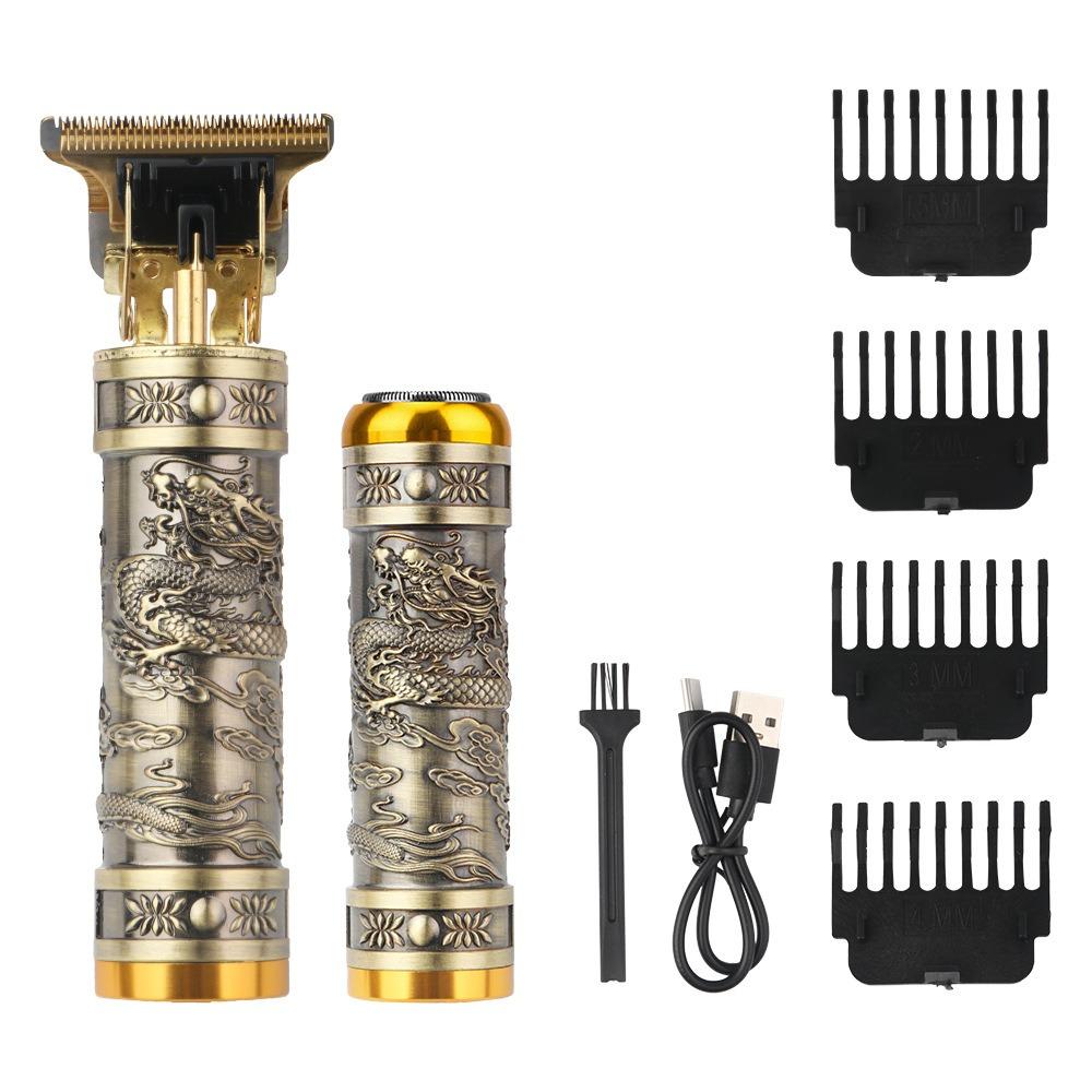 Профессиональная электробритва с Т-образным лезвием, машинка для стрижки волос, USB перезаряжаемая беспроводная бритва для бороды, триммер для носа и ушей, бритва, праздничный подарок для него