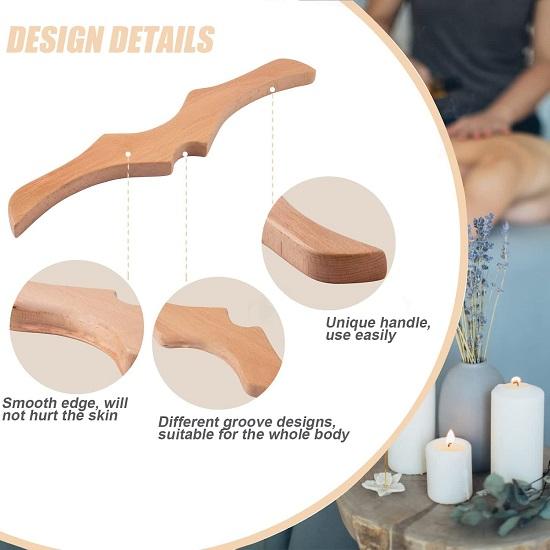 Wood Therapy Massage Tools,Wooden Lymphatic Drainage Massager,Wood Gua Sha Scraping Tools,Body Sculpting Tools For Maderotherapia,