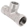 Water Splitter T Adapter Stainless Steel Shower Valve Durable 3 Ways Valve  Water Pipe