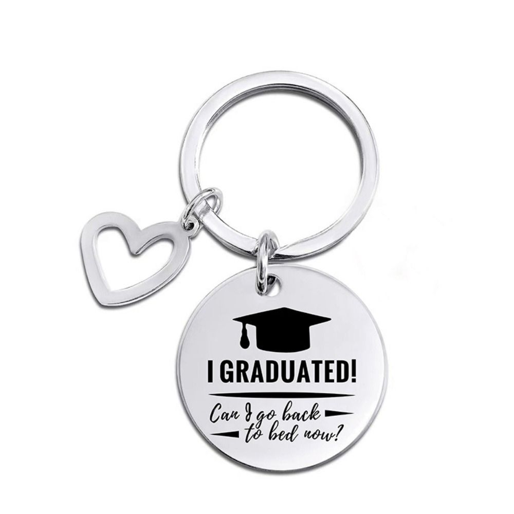 Stainless Steel School Graduate Keychain 2025 Graduation Season Pendant  Celebrate Gifts
