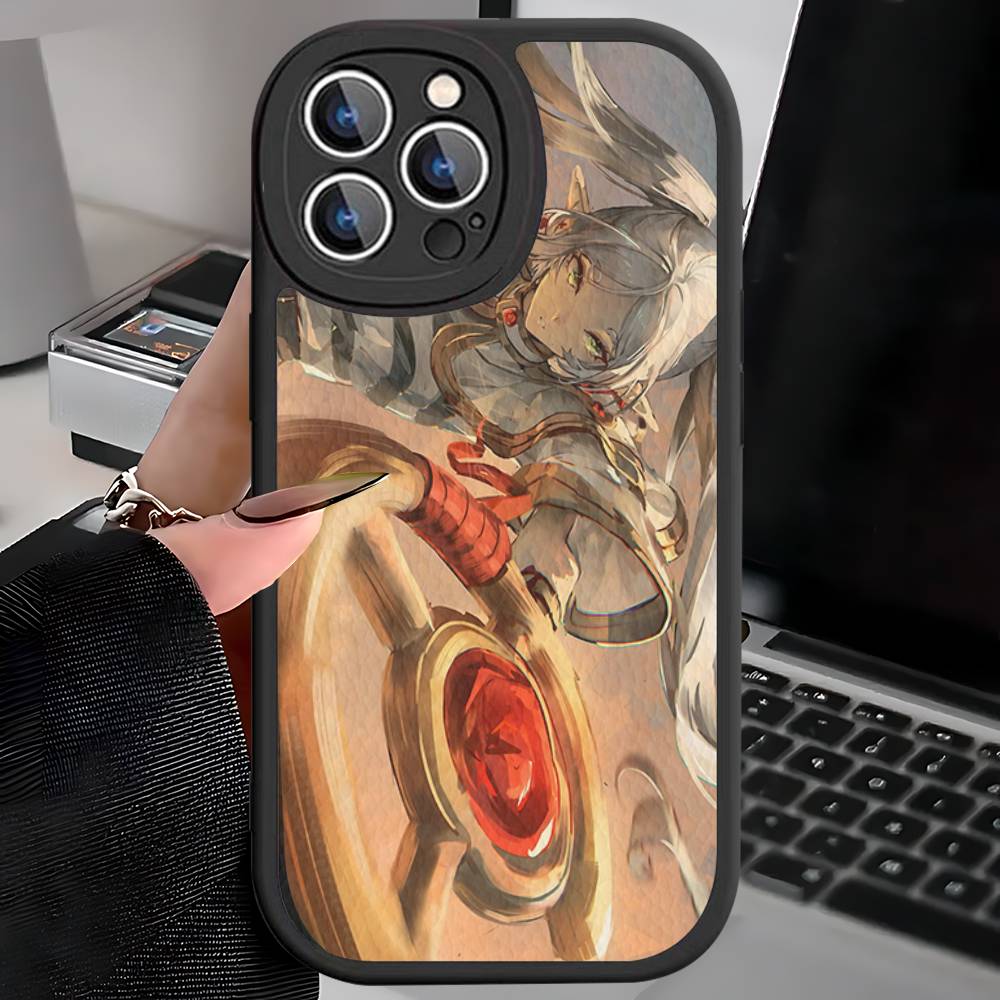 Аниме Фрирен Милый Кожаный Чехол Для Телефона Для IPhone 16 15 14 13 12 11 Pro Max Plus Ударопрочный Чехол