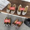 Temperament Rhinestone Square Buckle Single Shoes Fairy Shoes 2025 Korean Version Inner Height Increase One Pedal Commuter Shoes